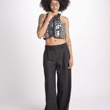 gilet con specchietti GITABIS CA034BGITABI-BLA BLACK laurence bras 