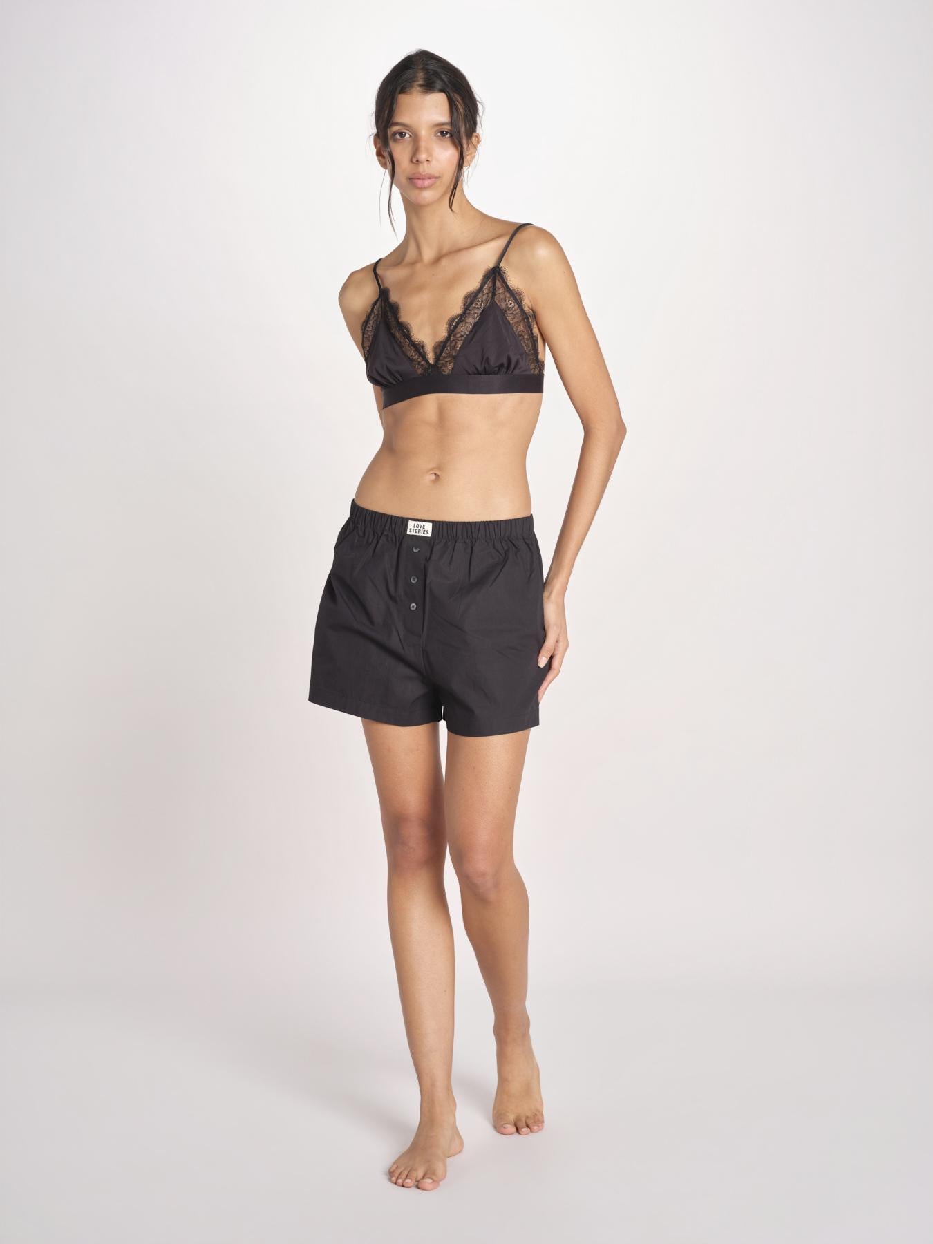boxer in popeline JAMES L25103105 BLACK 9000 love stories 