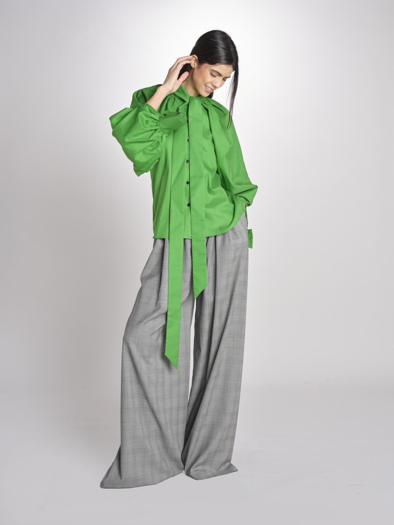 camicia con nodo E20T07 GREEN martin grant 