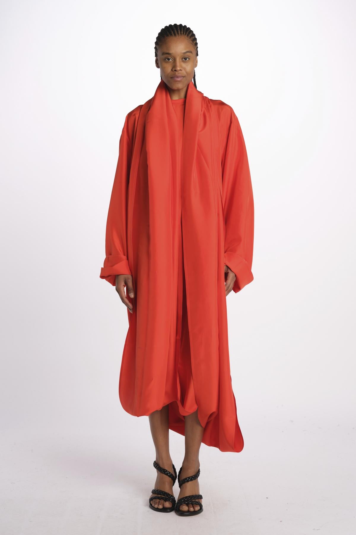 Abito seta con sciarpa DOLPHIN POPPY sofie d'hoore 