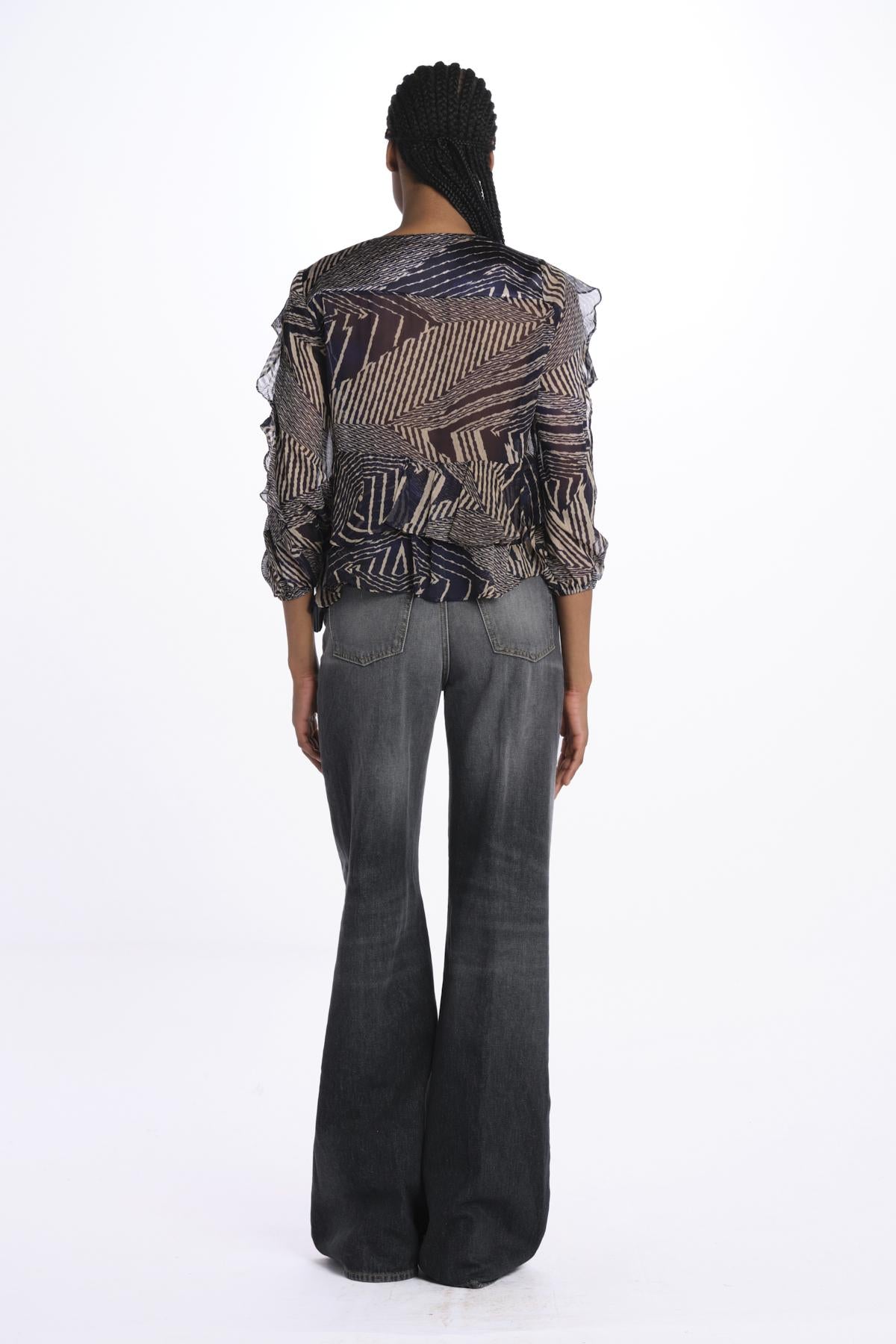 Camicia ranches stampa bicolore ANGELA BLEUNUIT ba&sh 