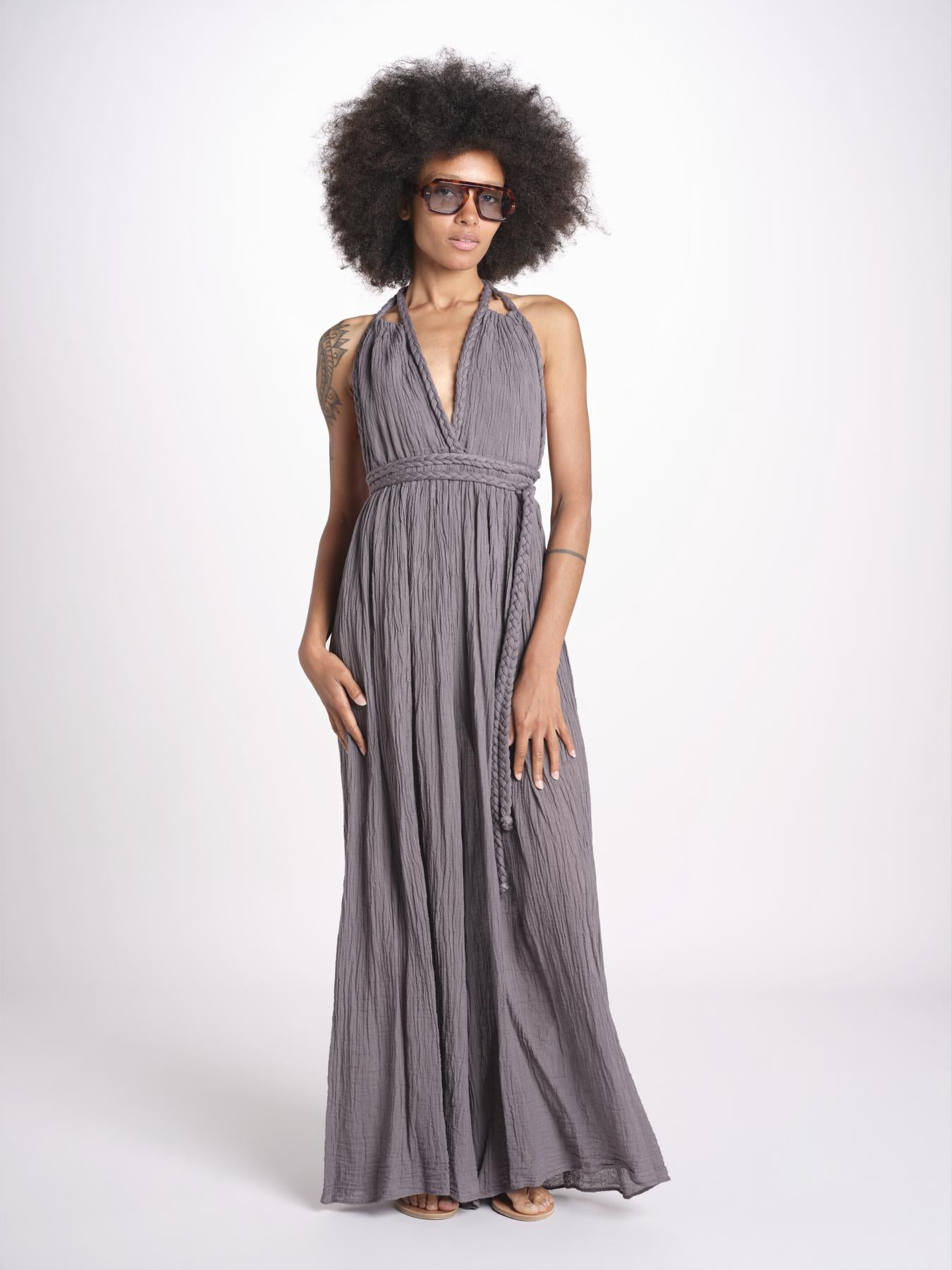 tuta con treccia ESTIA TONE GREY christianzen 