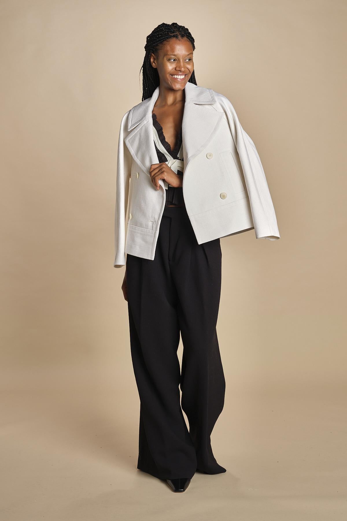 top con fiocco in contrasto THALIA 094 BLACK sea ny 