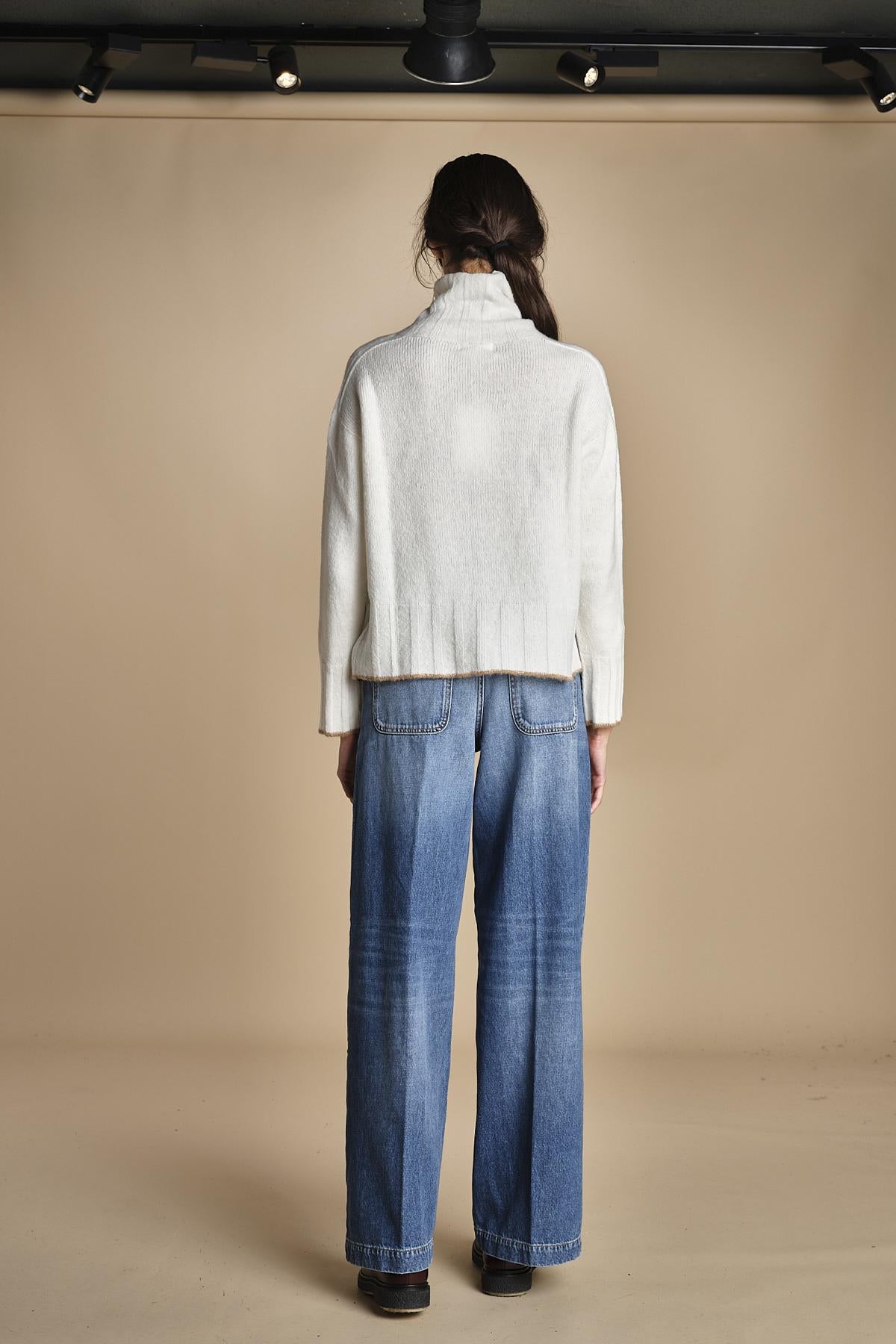 maglia dolcevita over SAMANTHA PANNA CAMMELLO tenne' 