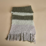 sciarpa in mohair a righe. STR MOSS.SEAF.GREY hinterveld 