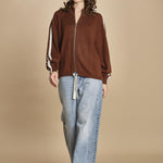 maglia bande con zip ANGIX COFFEE bellerose 