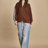 maglia bande con zip ANGIX COFFEE bellerose 