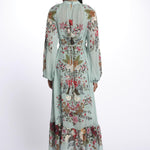 Abito lungo BEAUTY chiffon stampa fiori 328791 BLUE farm rio 