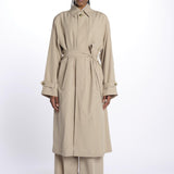 Trench cotone linen coat 252-1003 6202 vis a vis 