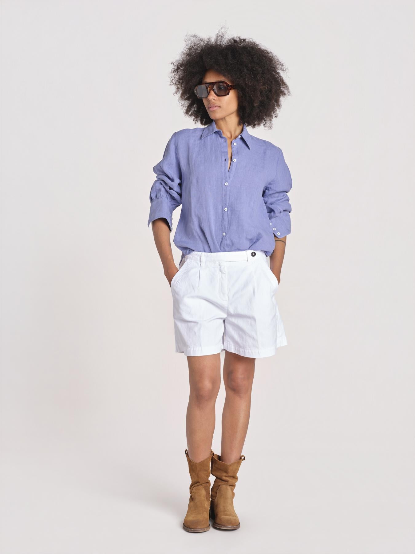 ANNA camicia in lino maschile ANNA M29D0ANNA_T2159 U427 TULIP massimo alba 