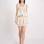 top in crochet MADELYN 735 CREAM sea ny 