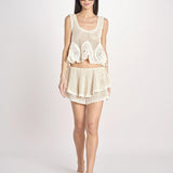 top in crochet MADELYN 735 CREAM sea ny 