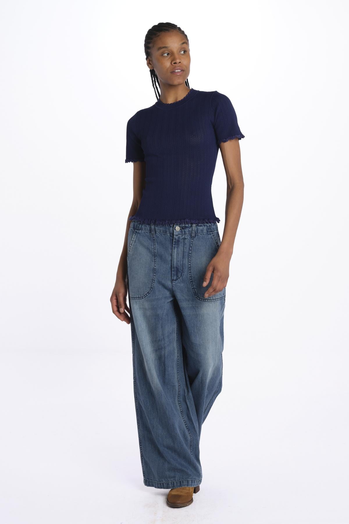 AMARI denim ricamati 080 BLUE sea ny 