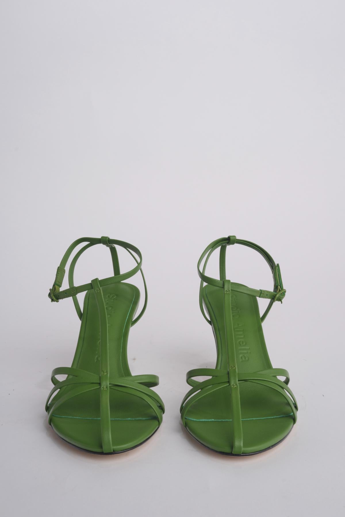 Sandalo AVIARY 70 HEEL F836CFS GREEN studio AMELIA 