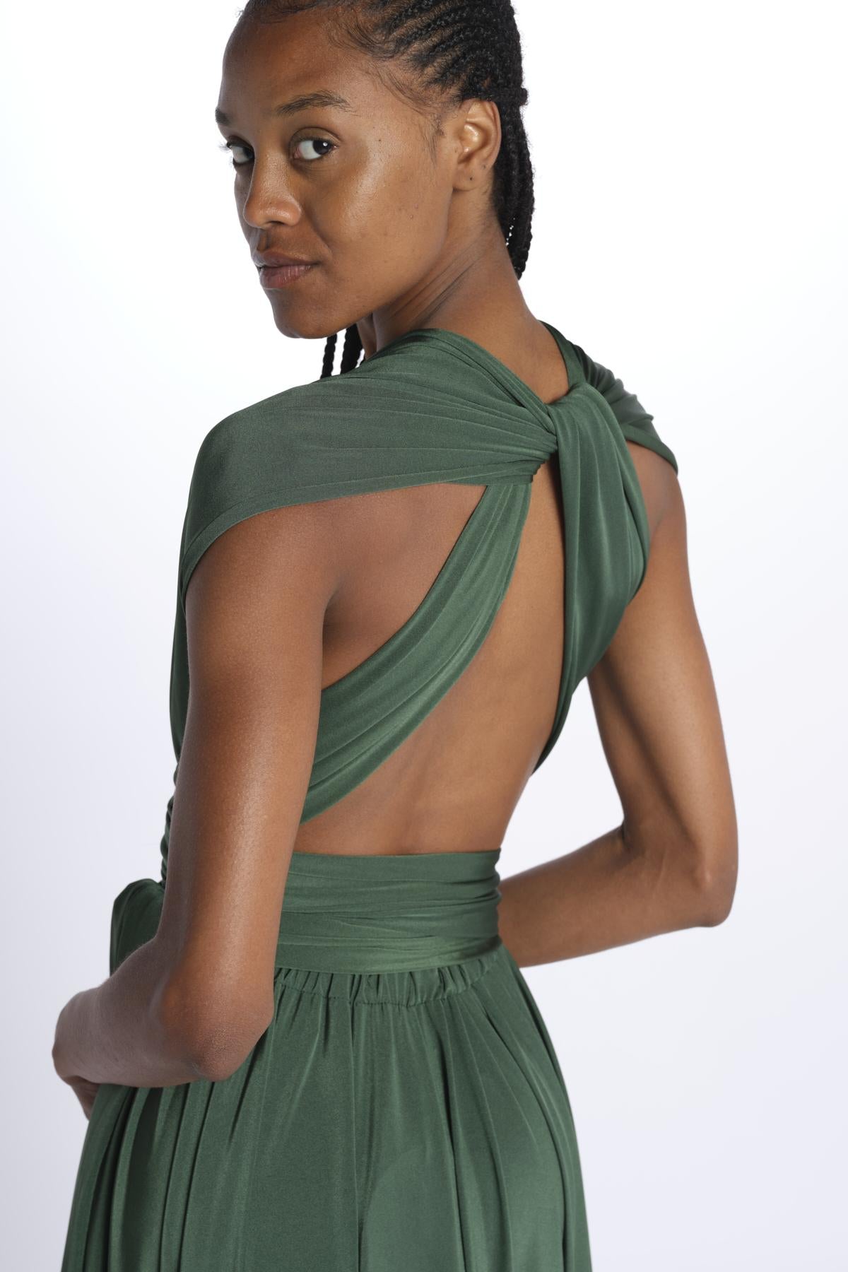ALLUIM DRESS abito lungo ALLIUM GREEN nash 