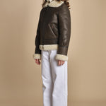 giaccone in montone LC1259 BROWN schott 