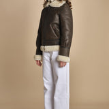 giaccone in montone LC1259 BROWN schott 