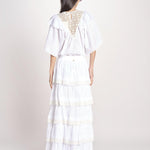 gonna lunga con balze DOLLY SKIRT DOLLY1SKI WHITE antik batik 