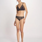 reggiseno triangolo in satin con pizzo LOVE LACE L1001005 BLACK 900 love stories 