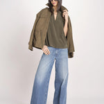 camicia over in seta CORY 4HVA77-V09005 KAKI vanessa bruno 