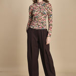 top in jersey a fiori IKAT TINY 339748 PINK farm rio 