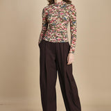 top in jersey a fiori IKAT TINY 339748 PINK farm rio 