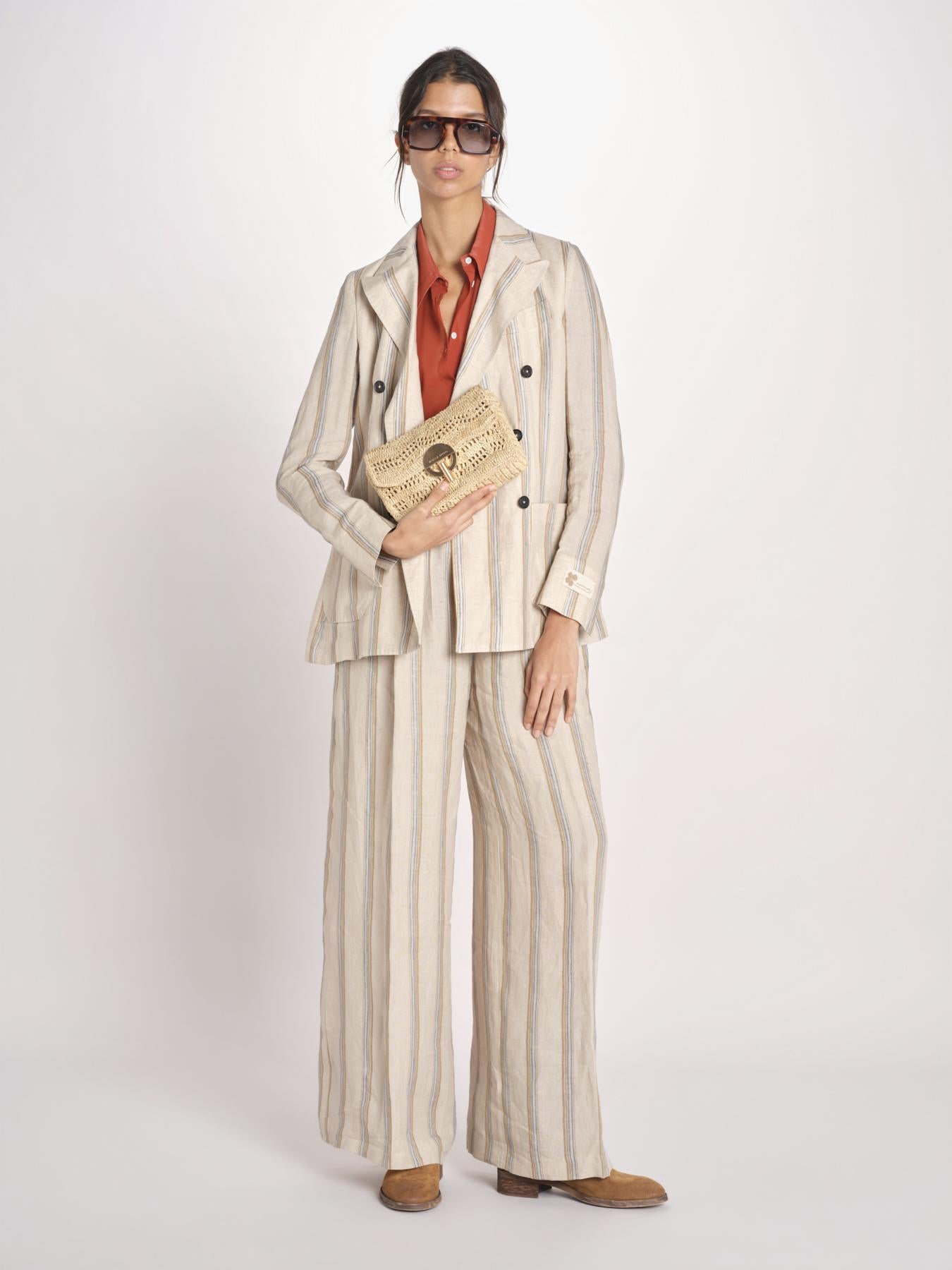 clucth a righe in paglia MOON MOYEN 6EVE23-V40533 NATUREL vanessa bruno 