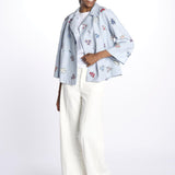 payal pratap 7FW 43 BY HANDLIGHT BLUE STRIPE