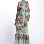 Abito lungo BEAUTY chiffon stampa fiori 328791 BLUE farm rio 
