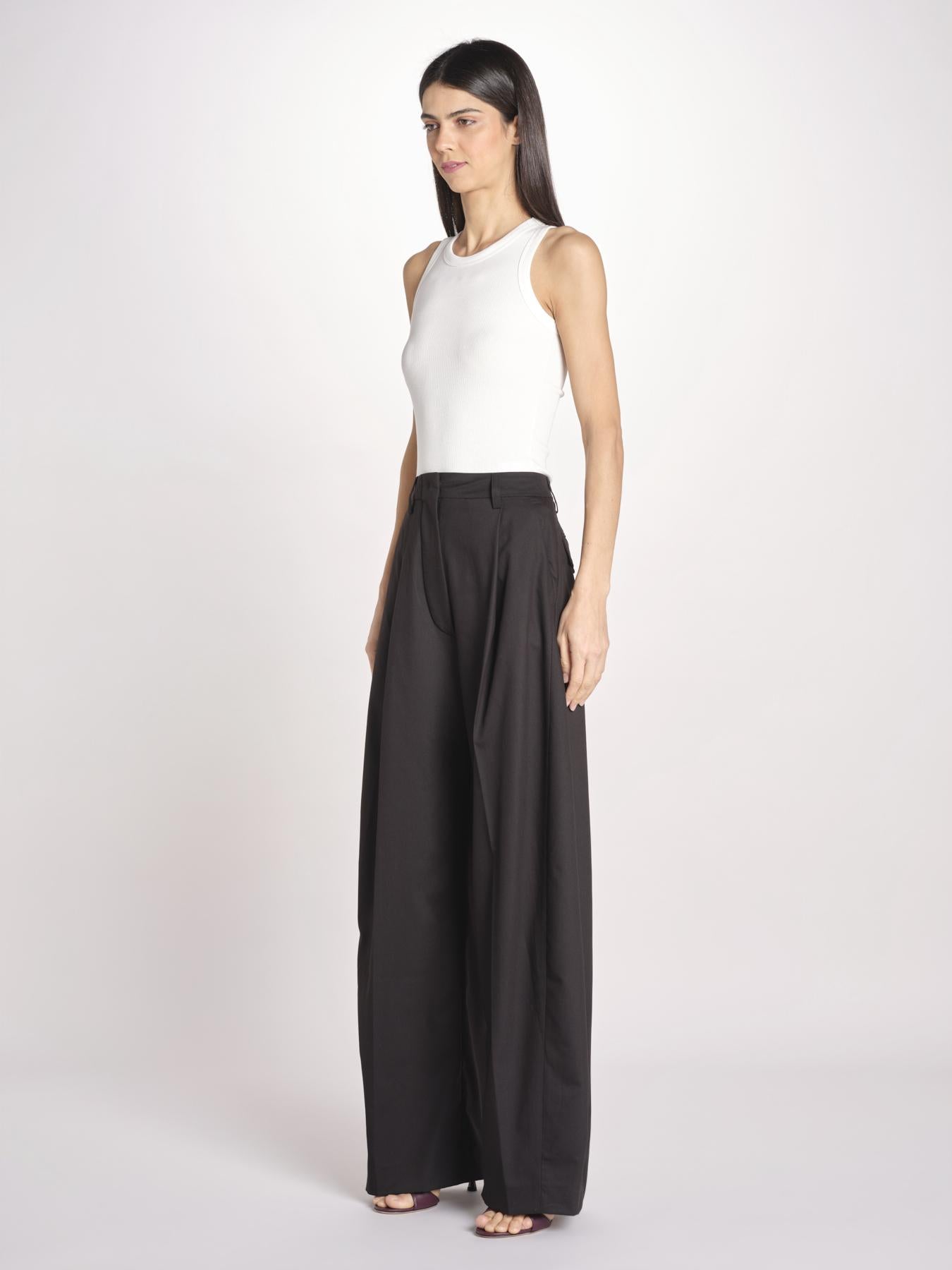 pantalone over con pinces BILLIE 3111 T0162 BLACK T0002 the latest 