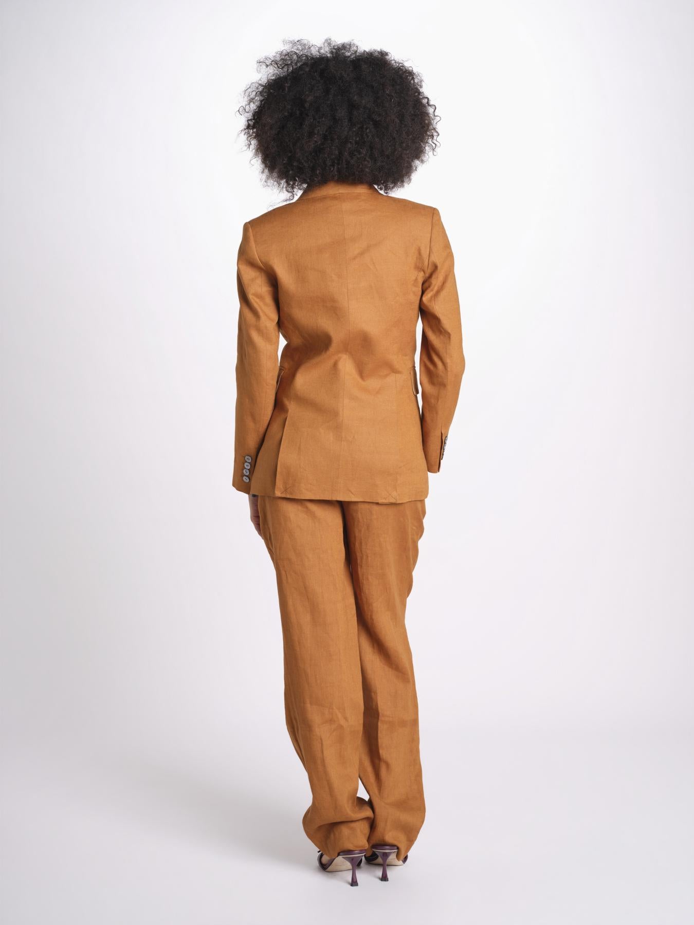blazer doppiopetto 16V022LI011 P632 CHESTNUT ines de la fressange 
