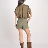 bermuda con risvolto 0222 85260 MILITARE aspesi 