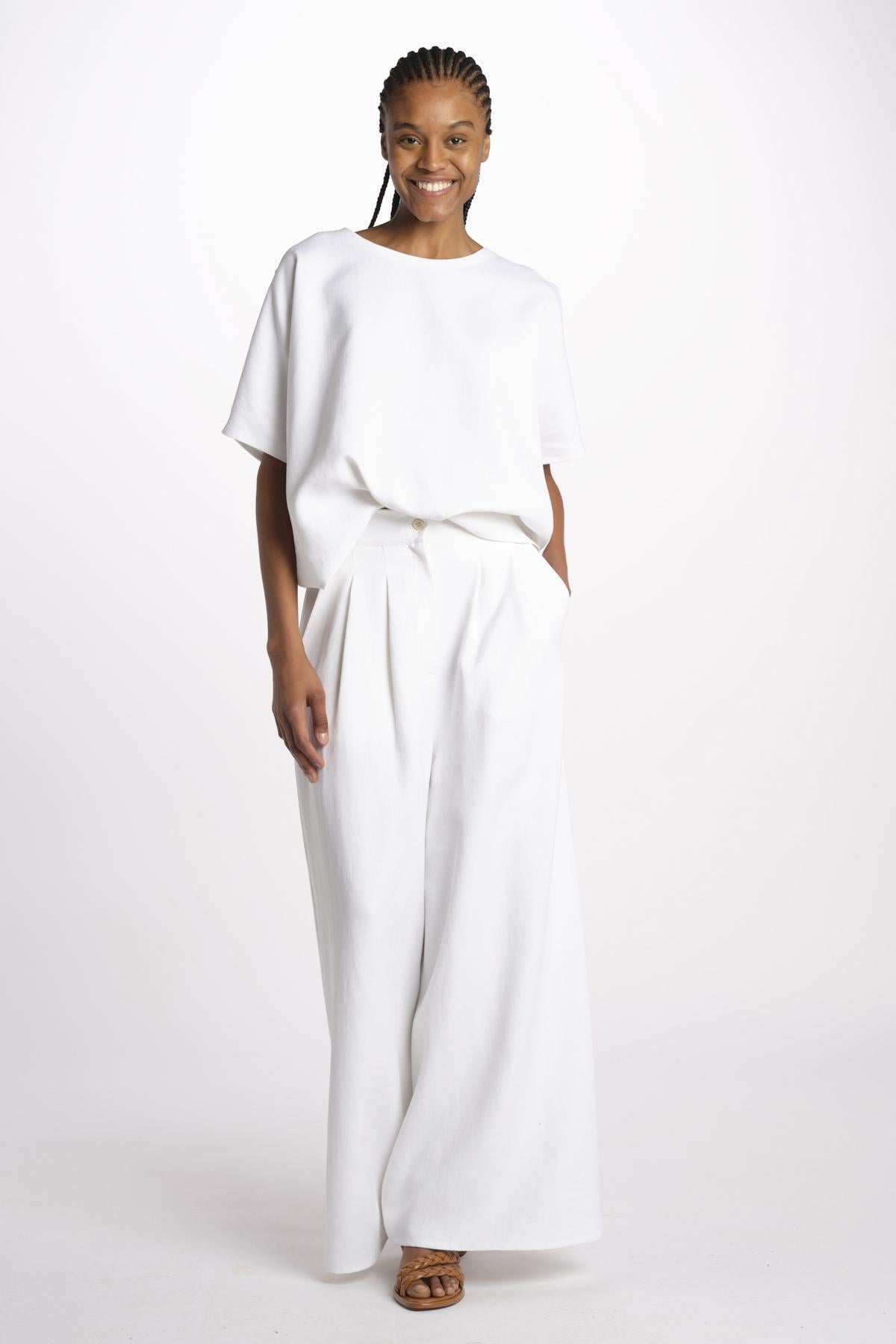 1359  t-shirt lino enzimato 1359 WHITE dusan 