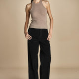 pantalone dritto in fustagno OLIMPIA BLACK true avenue 