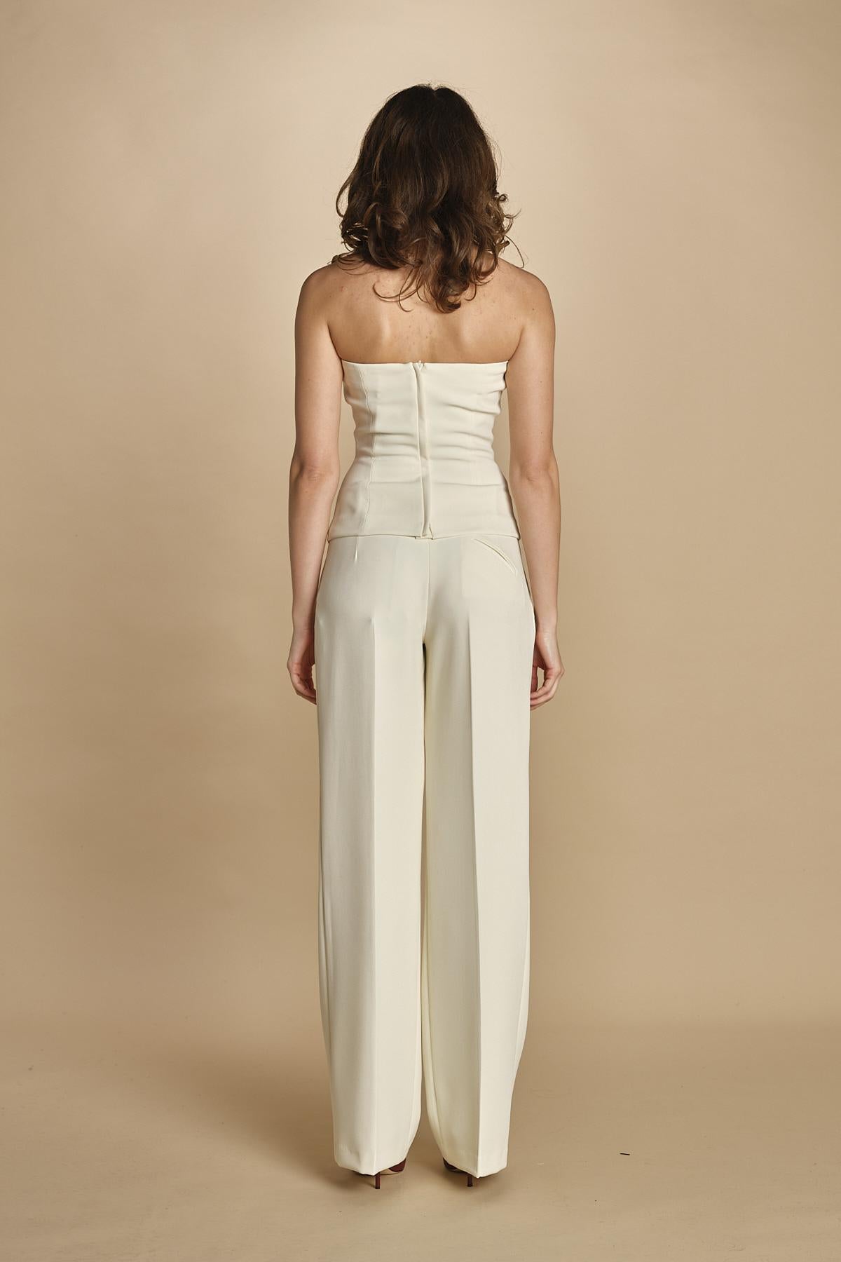 top bustier in cady 31351-313 LATTE 02 federica tosi 