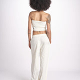 pantalone con coulisse SUMBAWAIVR IVOIRE laraethnics 