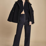 maglia a coste con la zip SANDOS DARKEST NAVY studio nicholson 