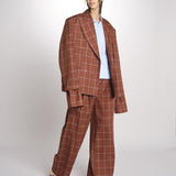 blazer over check OLLY MJD503_LOVECH BURNT CHECK jejia 