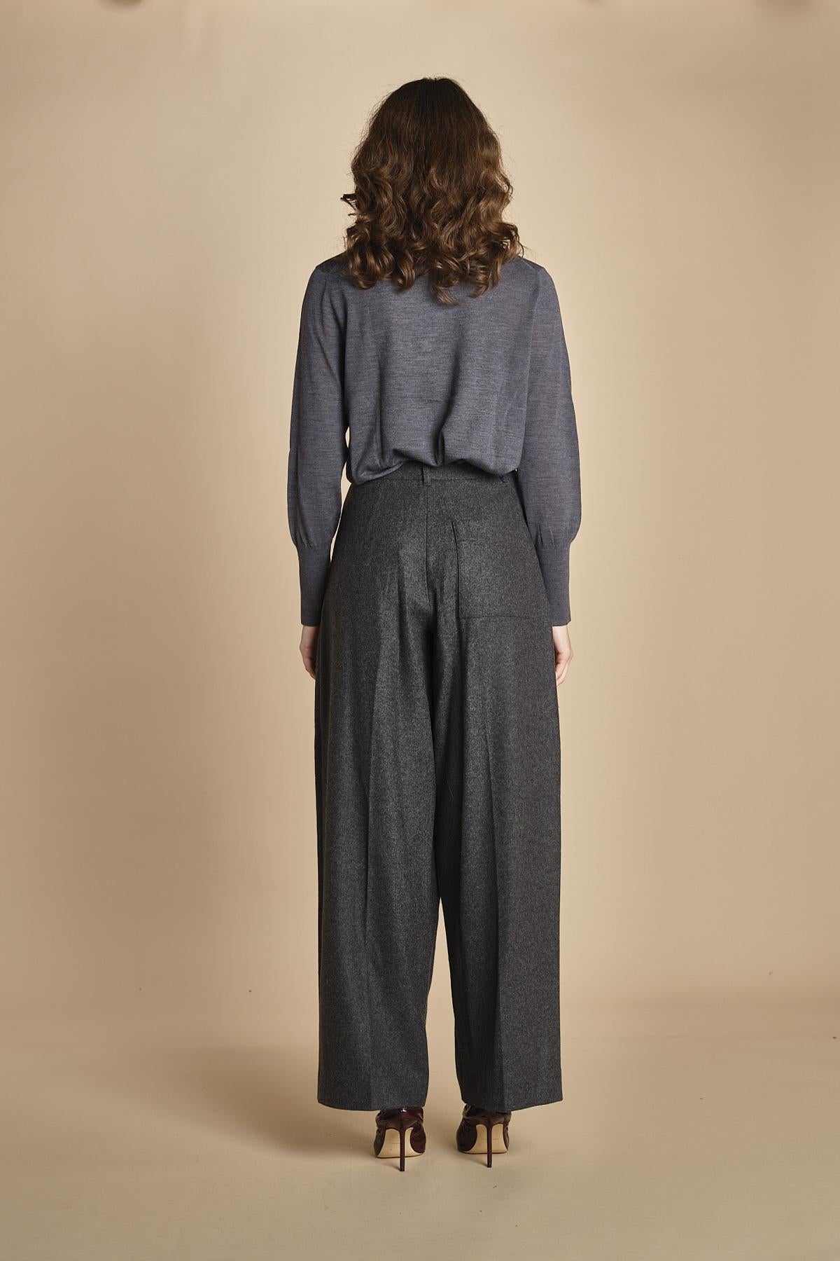 pantalone in flanella con pinces FLANNEL TAILORING 5101FLT CHACROLAT CH023 phillip lim 