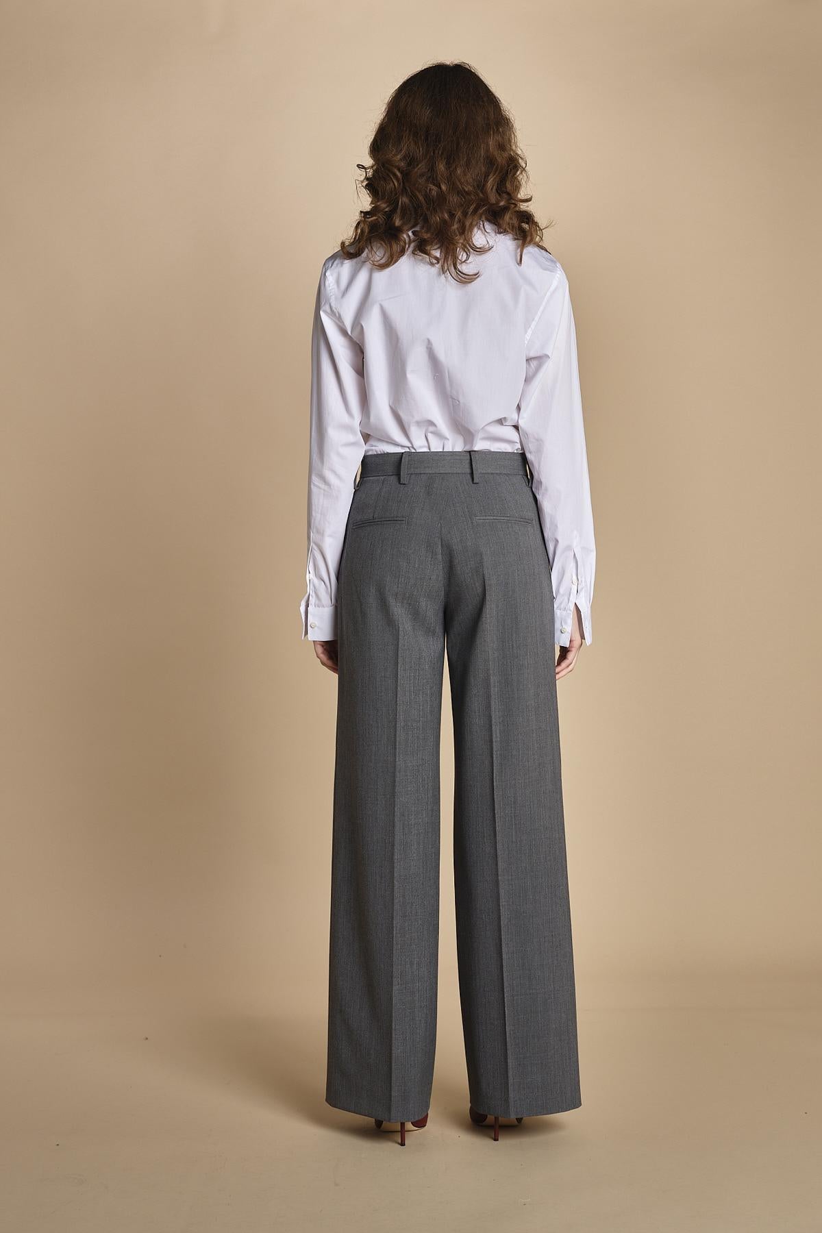 pantalone in tela lana B031-3047-8737 GRIGIO n21 