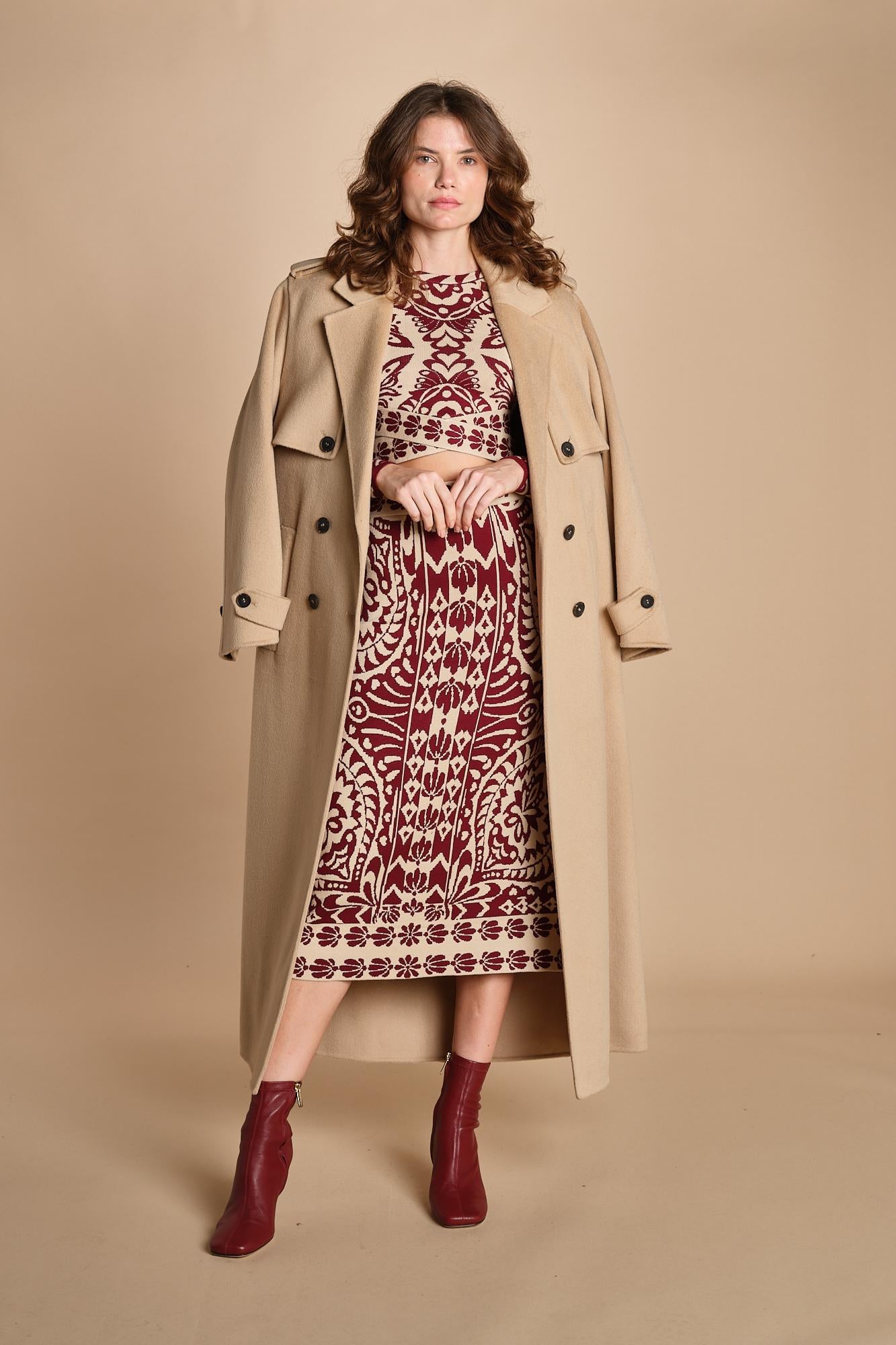 gonna jaquard con fiori PINEAPPLE LOVE 351825 OFF WHITE farm rio 