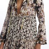 Abito lungo m/l fiori Maxi Hippydress MH BF1 MA1 yvonne s. 