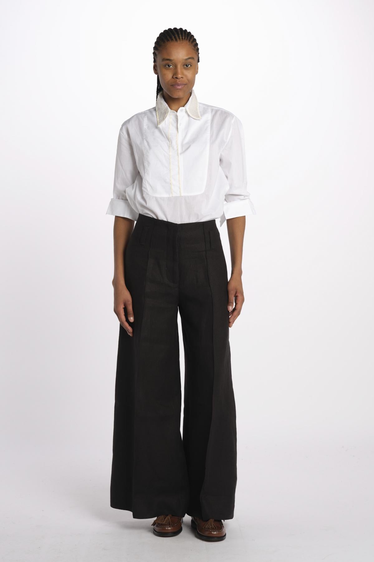 Pantalone ORIANA cropped nervature ORIANA540503 3 quelledue 