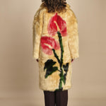 ecopelliccia con fiore FLOWER FUR 340268 CREAM farm rio 