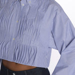 Camicia cropped IV SHIRT WHITEBLUE jejia 