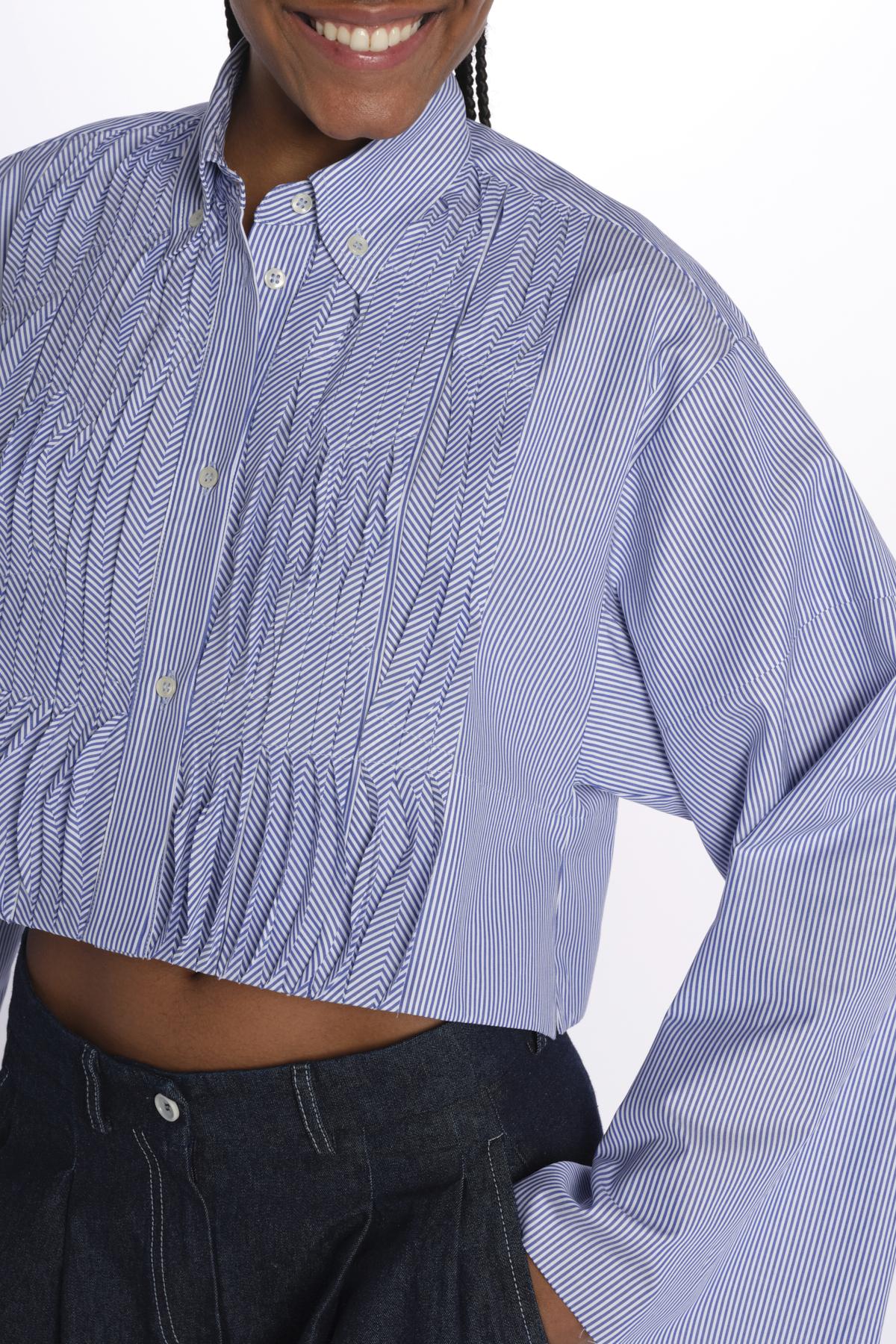 Camicia cropped IV SHIRT WHITEBLUE jejia 