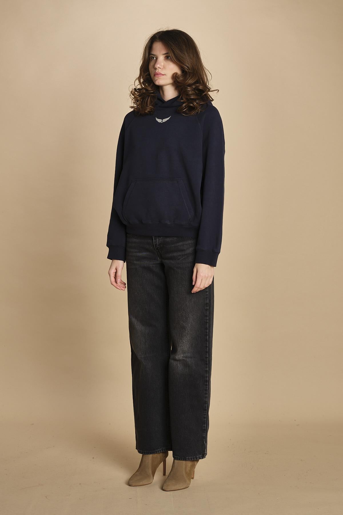 felpa con cappuccio e strass. JWSS01667 ENCRE 404 zadig & voltaire 