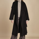 cappotto vestaglia double collo grande CARRIE ROSE  IO111048 BR291 ivy oak 