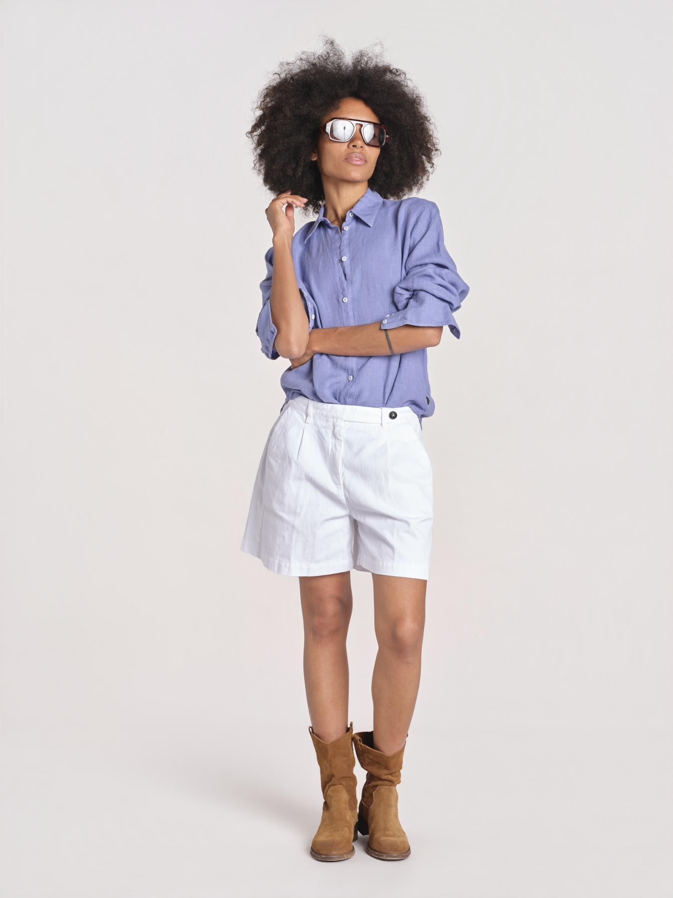ANNA camicia in lino maschile ANNA M29D0ANNA_T2159 U427 TULIP massimo alba 
