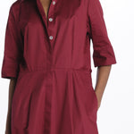 BALDO chemisier manica lunga cotone BALDO BORDEAUX crida 
